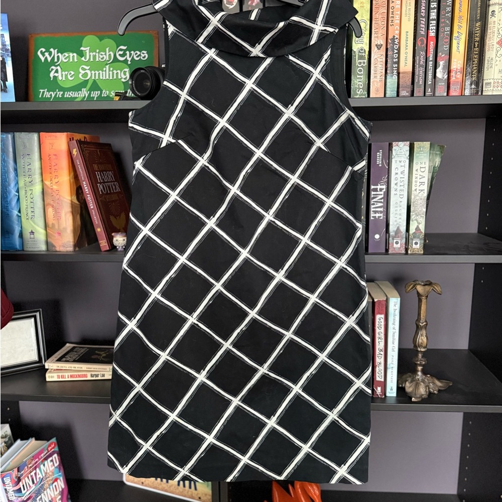 Michael Kors Black and White Sheath Dress